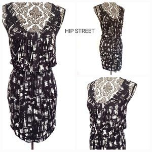 LOFT Sleeveless Blouson Stretch Jersey Print Dress 4P